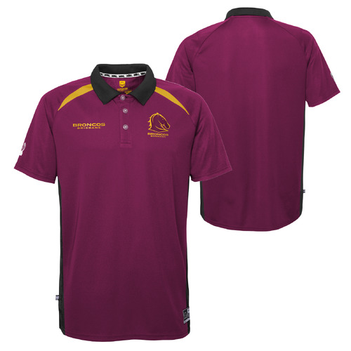 Brisbane Broncos NRL 2023 Outerstuff Performance Polo Shirt Size S-2XL!