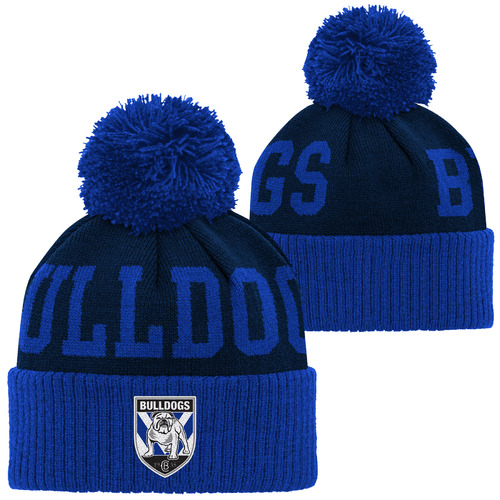 Canterbury Bulldogs NRL Outerstuff Embroidered Pom Pom Beanie!