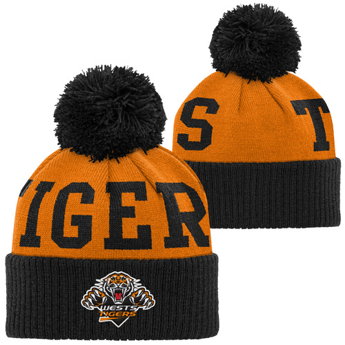 Wests Tigers NRL Outerstuff Embroidered Pom Pom Beanie!