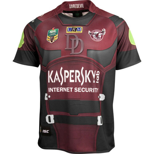 Manly Sea Eagles ISC Marvel Ladies Dare Devil Jersey Ladies Sizes 16 ONLY! T5