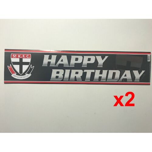 Official AFL St Kilda Saints Happy Birthday Banners Posters x2