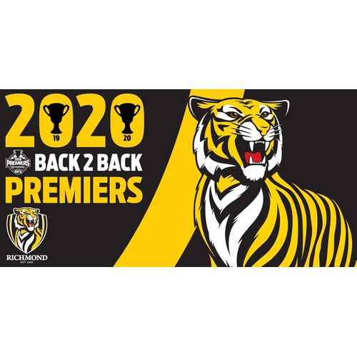 Richmond Tigers 2020 AFL Premiers Premium Quality Flag Pole Flag 180 by 90cm!
