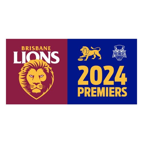 Brisbane Lions AFL Premiers 2024 Pole Flag 90 x 180cm! *In Stock*