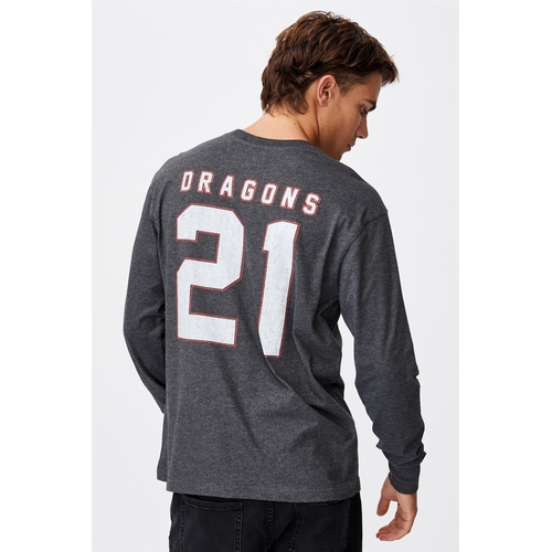 St George Illawarra Dragons NRL 2021 Cotton On Long Sleeve Number Shirt Sizes S-2XL!