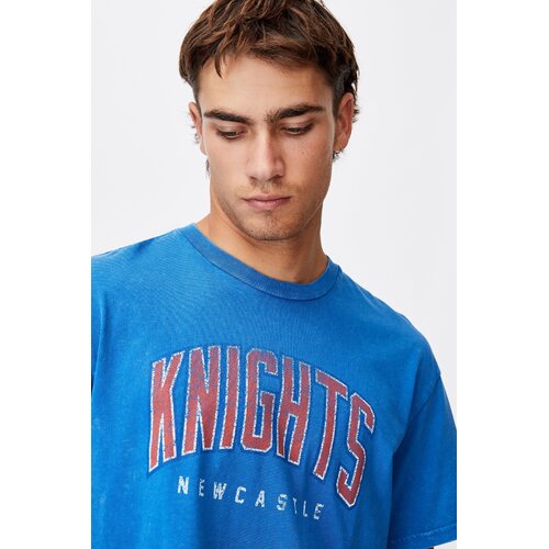 Blue Newcastle Knights Mens Details about   NRL Screen Printed Tee Shirt 