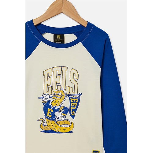 Parramatta Eels NRL Cotton On Raglan LS Top Kids Sizes 1yrs-10yrs! C1