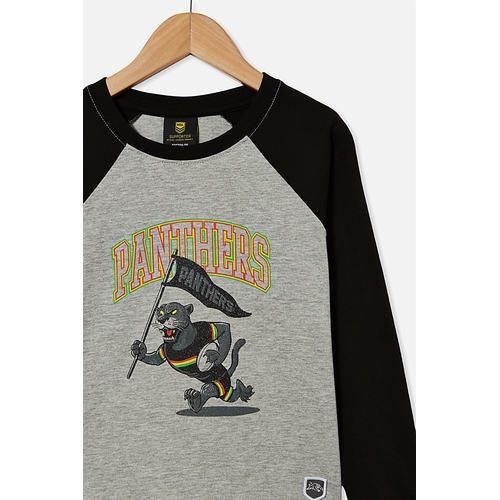 Penrith Panthers NRL 2021 Cotton On Raglan LS Top Kids Sizes 1yrs-10yrs!