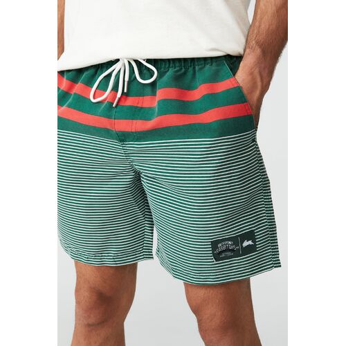 South Syd Rabbitohs NRL 2022 Cotton On Striped Board Shorts Sizes S-2XL!