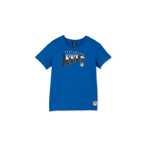 Parramatta Eels NRL 2023 Wordmark T Shirt Kids Sizes 3yrs-12yrs!