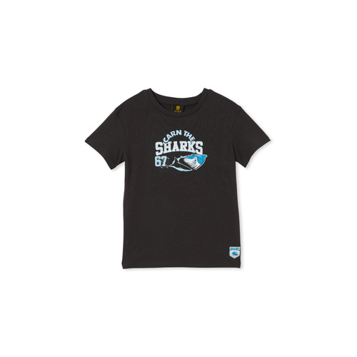 Cronulla Sharks NRL 2023 Wordmark T Shirt Kids Sizes 3yrs-12yrs!