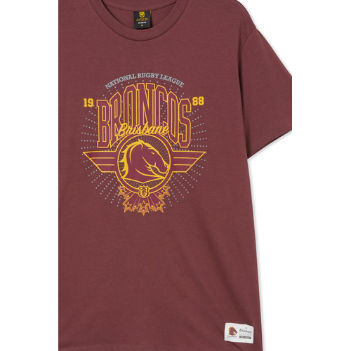 Brisbane Broncos NRL Adults Starburst T Shirt S-3XL! 