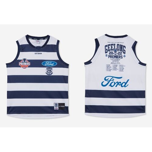 Geelong Cats AFL 2022 Cotton On Premiership Guernsey Sizes S-5XL! 