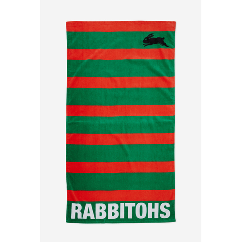 South Sydney Rabbitohs NRL Jersey Beach Towel! Terry Cotton Towel!
