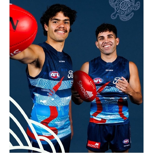 Geelong Cats AFL 2025 First Nations Indigenous Guernsey Sizes S-5XL!