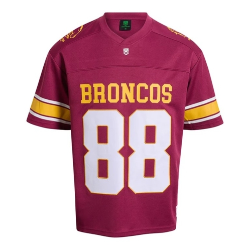 Brisbane Broncos NRL Gridiron Mesh Jersey Sizes S-3XL!