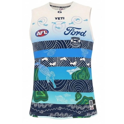 Geelong Cats AFL 2026 First Nations Indigenous White Guernsey Sizes S-5XL!