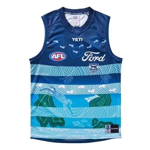 Geelong Cats AFL 2026 First Nations Indigenous Navy Guernsey Sizes S-5XL!