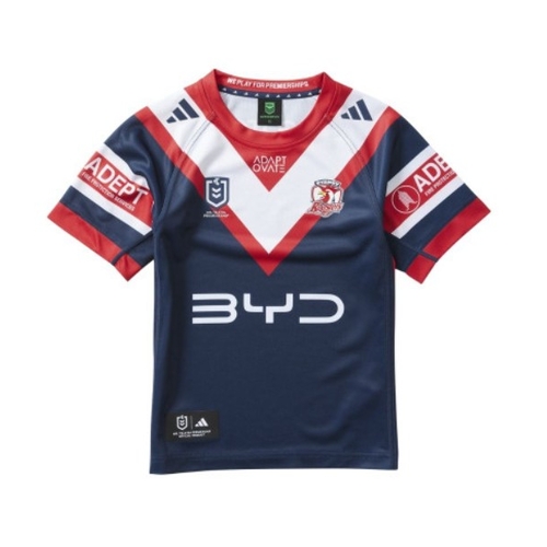 Sydney Roosters NRL 2026 Adidas Kids Home Jersey Size 6-14!