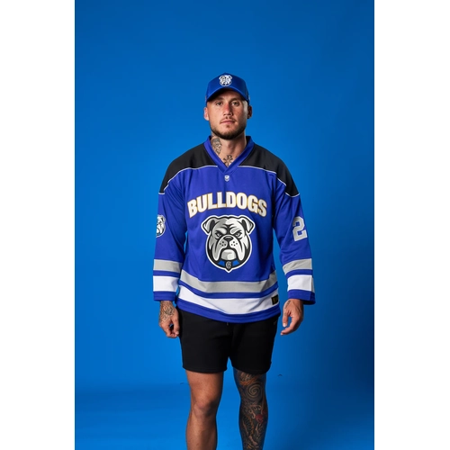 Bulldogs NRL 2026 Las Vegas Long Sleeve Hockey Jersey Sizes XS-5XL!