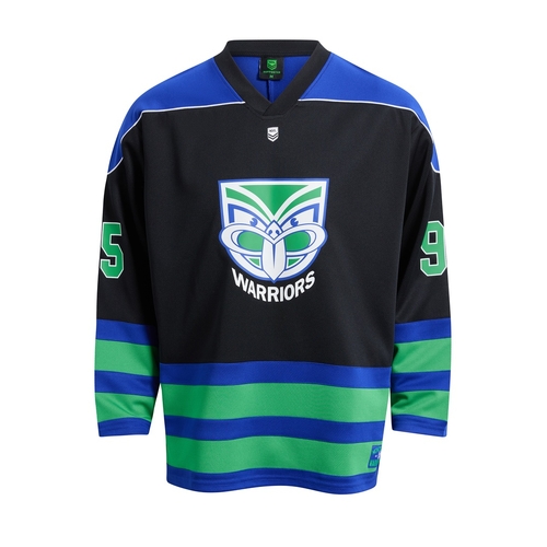 New Zealand Warriors NRL Long Sleeve Hockey Jersey Sizes XS-5XL!