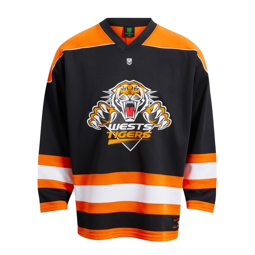 Wests Tigers NRL Long Sleeve Hockey Jersey Sizes S-3XL!
