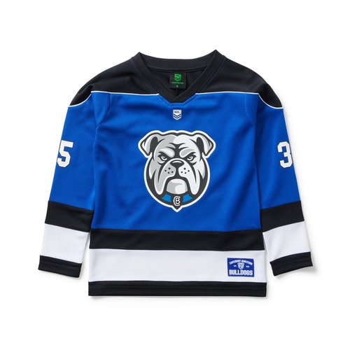 Canterbury Bulldogs NRL Long Sleeve Hockey Jersey Kids Sizes 6-14!