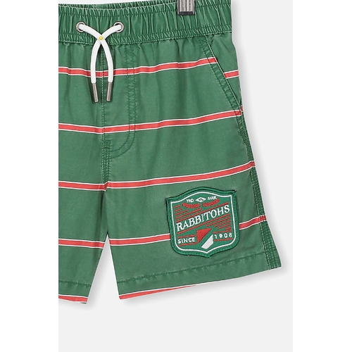 South Sydney Rabbitohs NRL 2021 Cotton On Striped Board Shorts Boys Sizes 1yrs-10yrs!