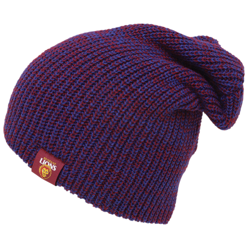 Brisbane Lions AFL Supporters Knit Snow Slouch Slouche Beanie! BNWT's!