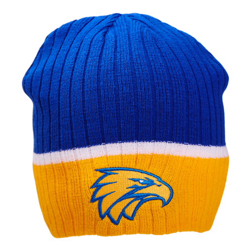 West Coast Eagles AFL Burley Sekem Boundary Rib Beanie! BNWT's!