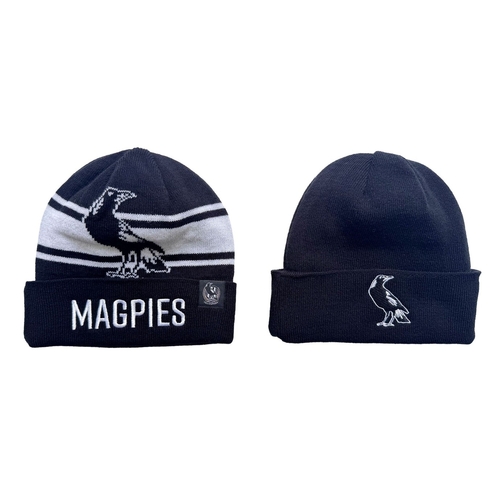 Collingwood Magpies AFL Burley Sekem Transform Beanie BNWT's!
