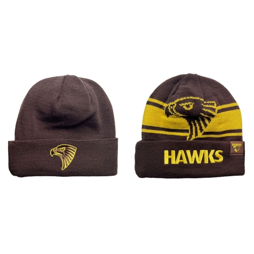 Hawthorn Hawks AFL Burley Sekem Transform Beanie BNWT's!