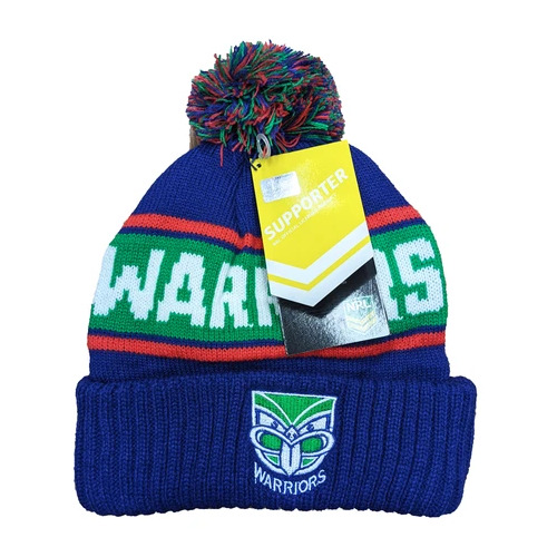 New Zealand Warriors NRL Embroidered Striker Pom Pom Beanie!