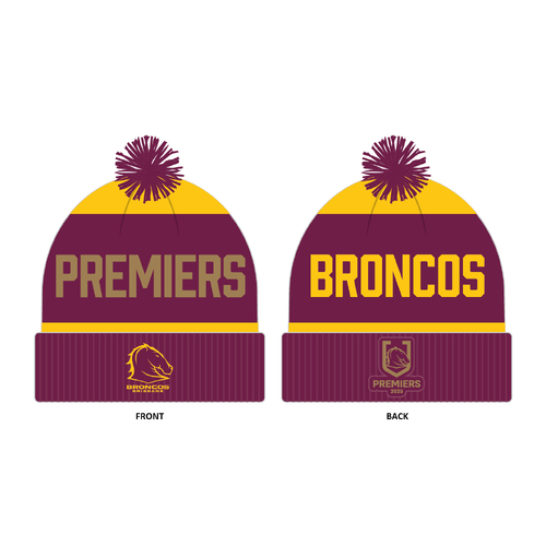 Brisbane Broncos NRL 2025 Premiers Beanie! PRESALE!