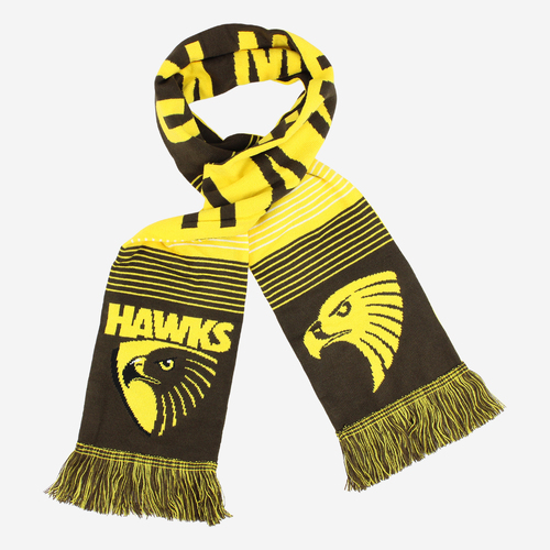 Hawthorn Hawks AFL Burley Sekem Linebreak Scarf BNWT's!