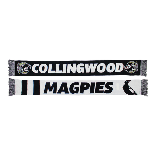 Collingwood Magpies AFL Burley Sekem Defender Scarf! BNWT!