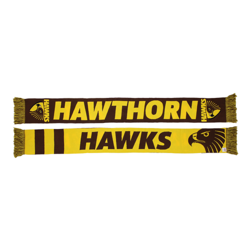 Hawthorn Hawks AFL Burley Sekem Defender Scarf! BNWT!