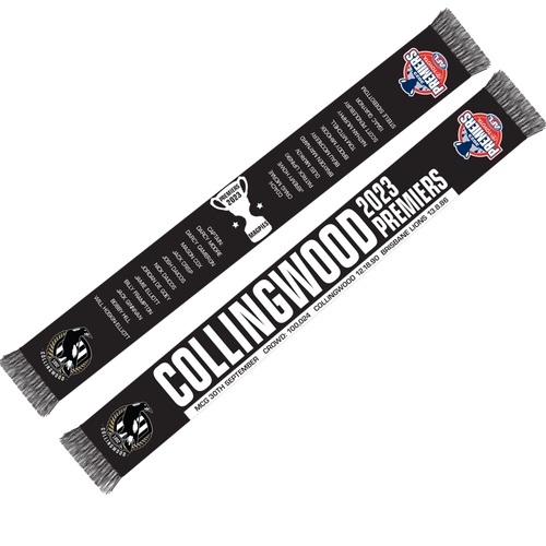 Collingwood Magpies AFL Premiers 2023 Bar Scarf! 