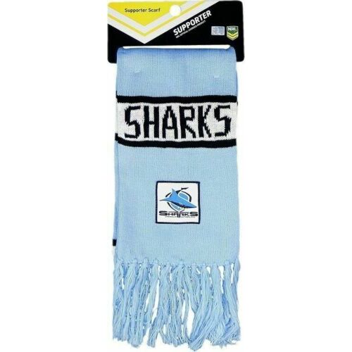 Cronulla Sutherland Sharks NRL Traditional Bar Scarf with tassels! BNWT's!