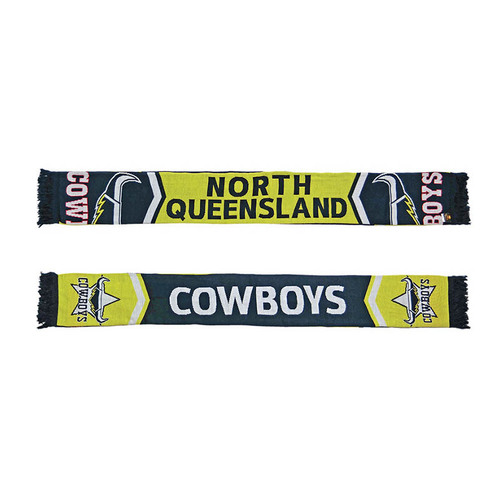 North Queensland Cowboys NRL Cleave Reversible Jacquard Scarf!