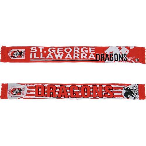 St George Dragons NRL Alliance Jacquard Scarf with Tassles/Fringe! BNWT's!