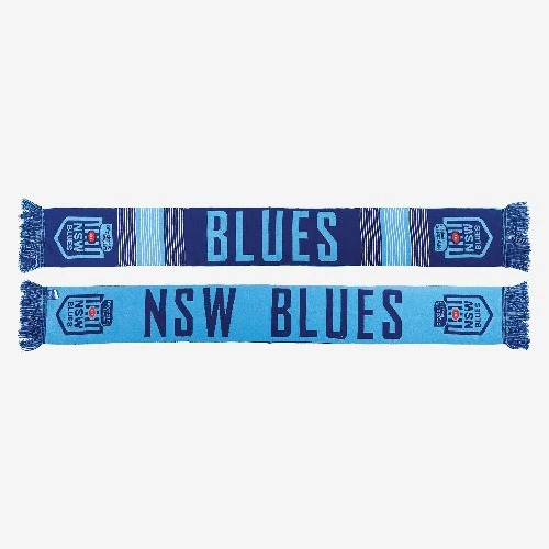 New South Wales NSW Blues State Of Origin Burley Sekem Linebreak Jacquard Scarf!