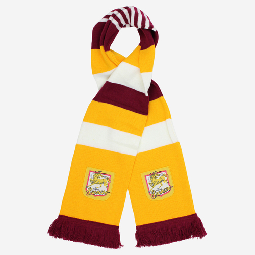 Brisbane Broncos NRL Burley Sekem Retro Scarf!