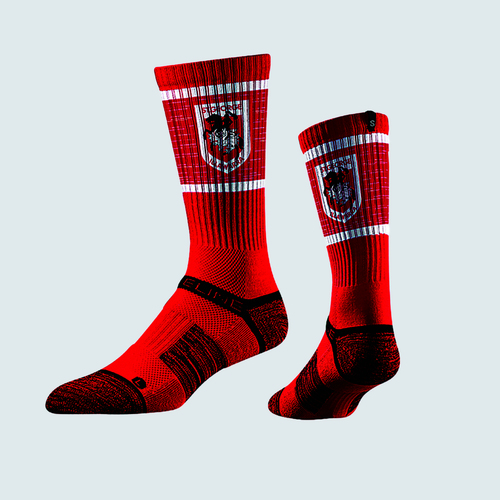 St George Illawarra Dragons NRL Strideline Premium Crew Socks Adults Size 8-13!