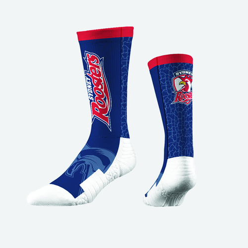 Sydney Roosters NRL Strideline Wordmark Socks Adults Size 8-13!