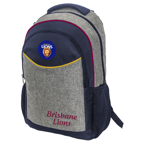 Brisbane Lions AFL Stealth Backpack Travel Training School Bag!