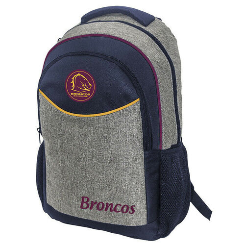 Brisbane Broncos NRL Stealth Backpack Travel Training School Bag!