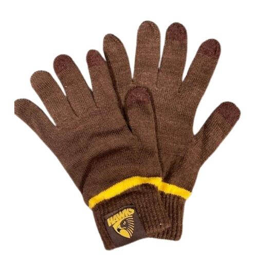 Hawthorn Hawks AFL Burley Sekem Touchscreen Gloves!