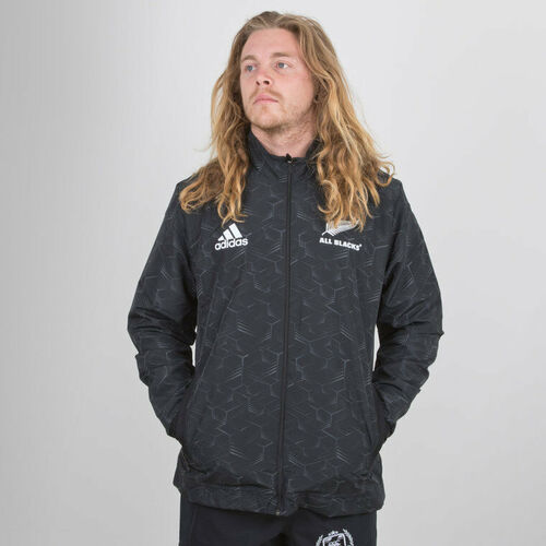 New Zealand All Blacks 2019 Players Presentation Full Zip Jacket Size S-3XL!