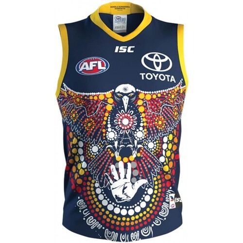 Adelaide Crows AFL 2020 Indigenous ISC Guernsey Kids Sizes 8-14!