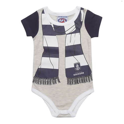 Official AFL Fremantle Dockers Toddler Bodysuit Romper Sizes 000-1